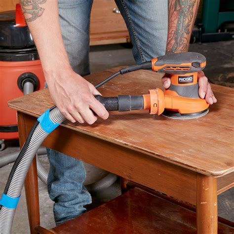 hook up orbital sander to shop vac